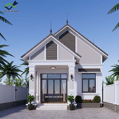 Thiết kế nhà cấp 4 mái thái 2 mặt tiền tại Củ Chi thiet ke nha cap 4 mai thai 2 mat tien tai cu chi