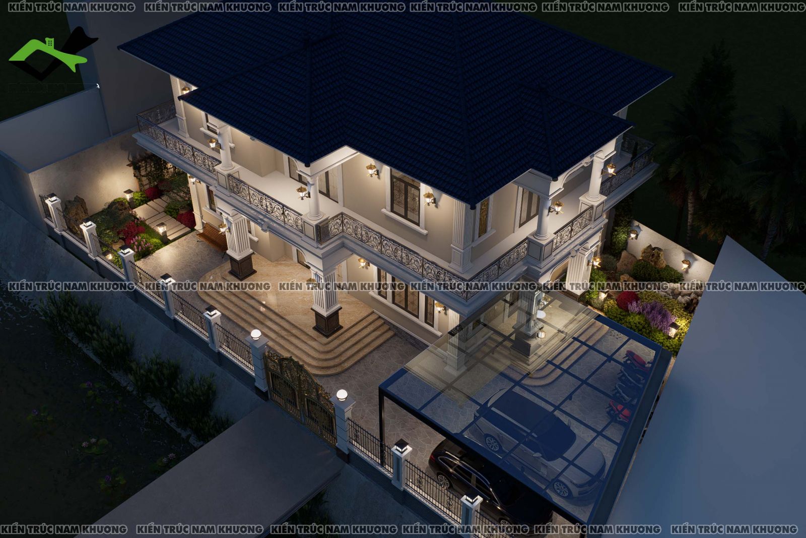 Thiết kế biệt thự mái nhật tại Bình Dương 
