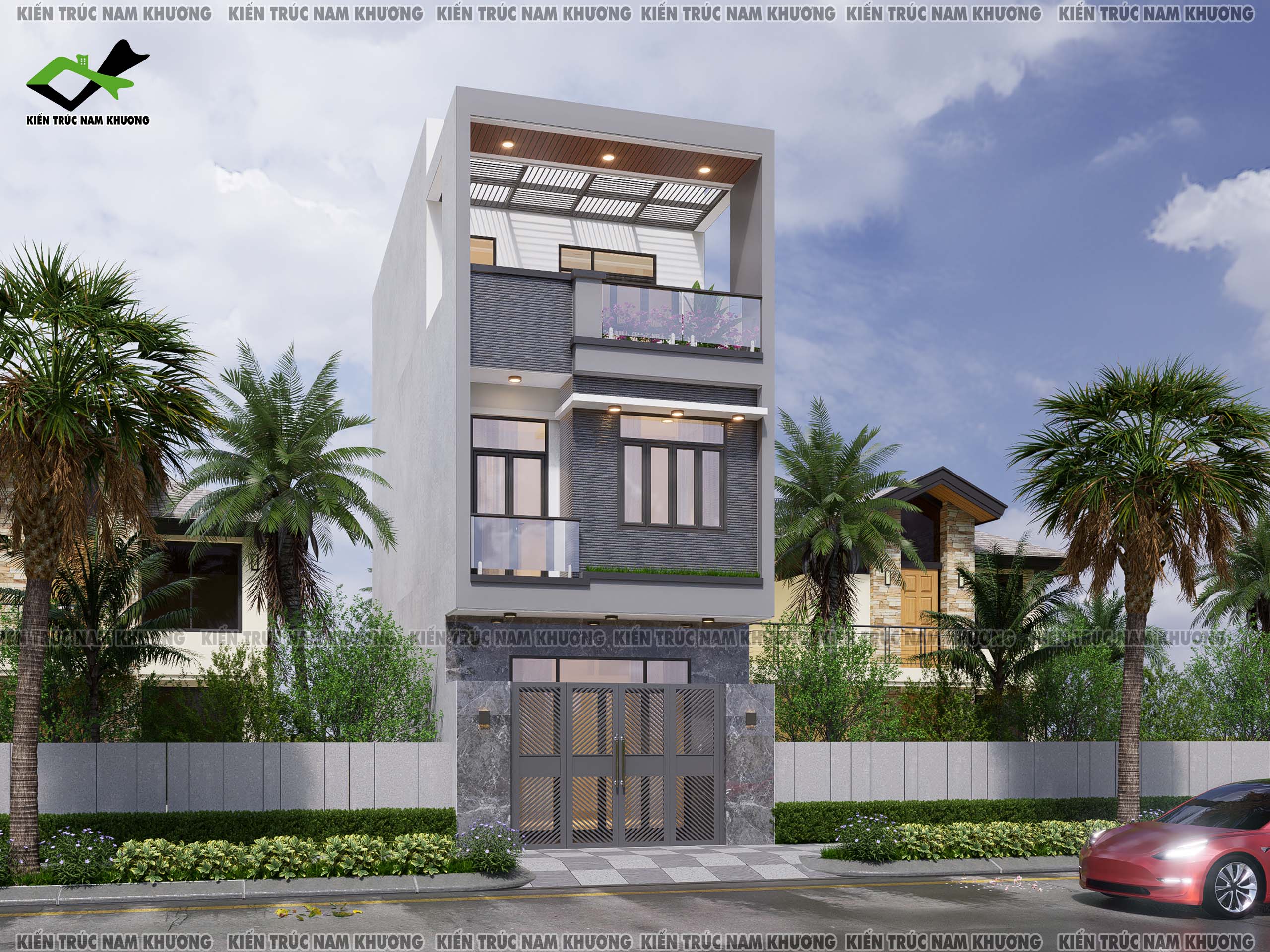 Thiết kế nhà phố 5 mét đẹp 