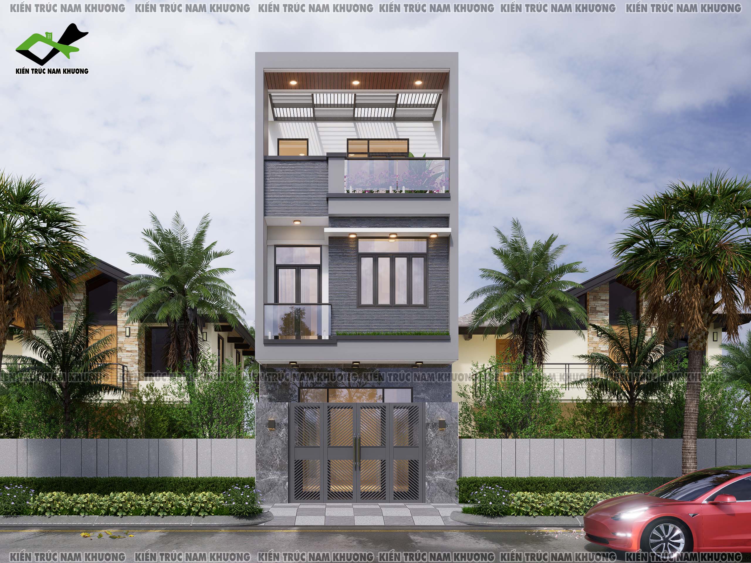 Thiết kế nhà phố 5 mét đẹp 