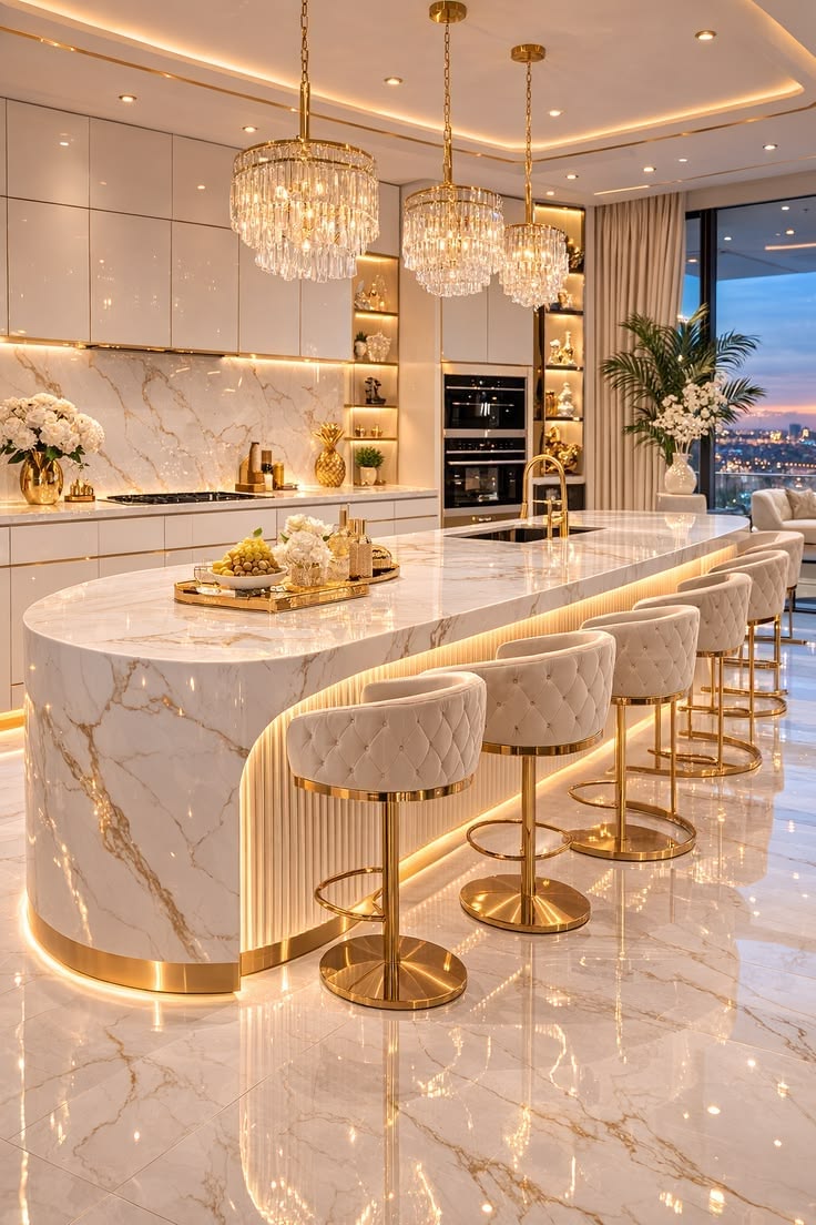 nội thất bếp phong cách tân cổ điển