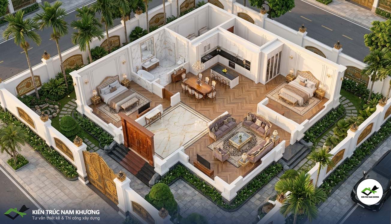 Mẫu nhà mái nhật 2 tầng đẹp