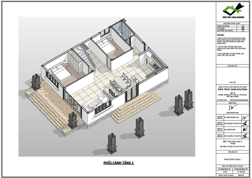Thiết kế 3d mặt bằng