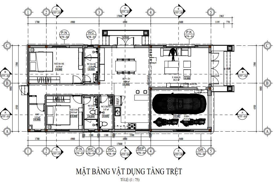 Thiết kế mặt bằng cấp 4