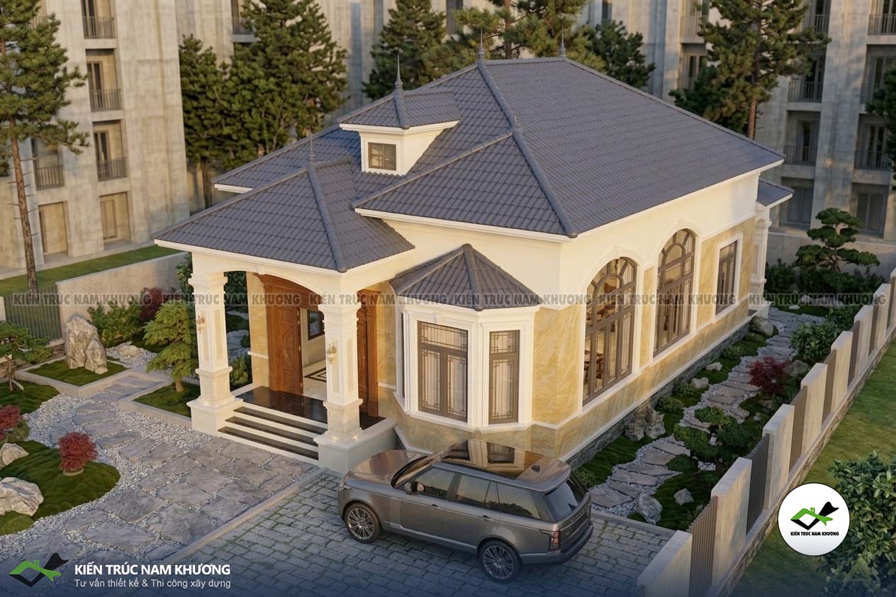Thiết kế nhà mái Nhật đẹp 