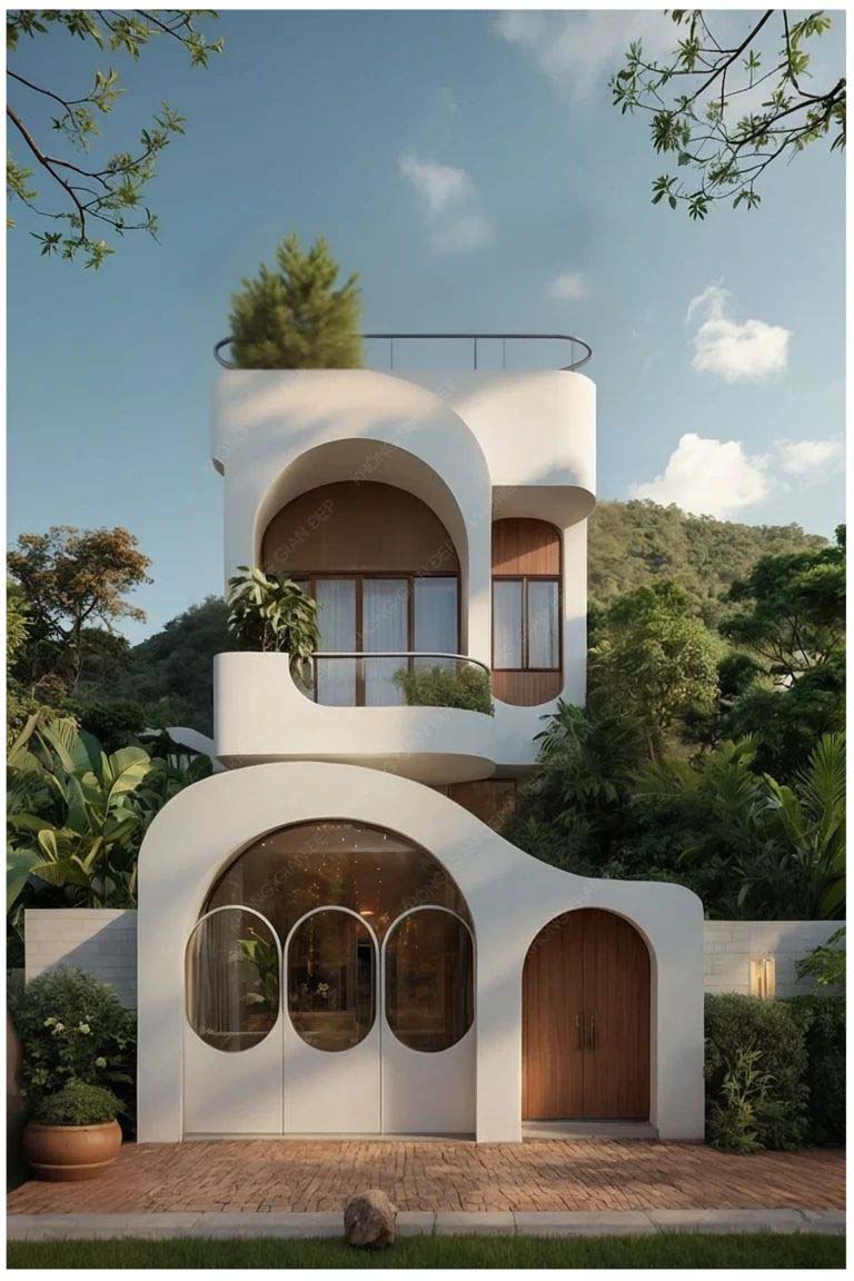 thiết kế nhà phố 4 mét