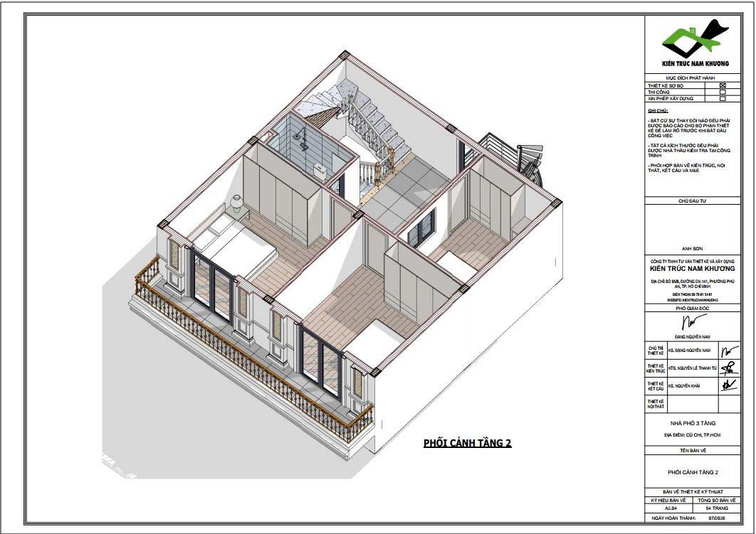 Thiết kế nhà phố tân cổ điển