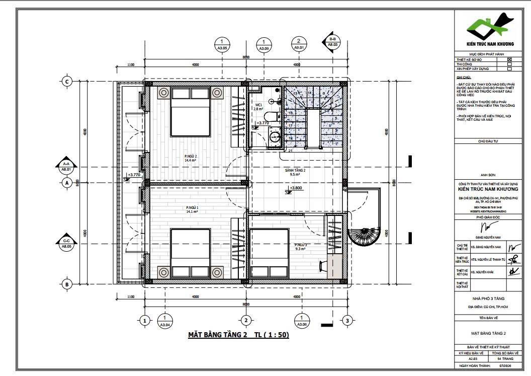 mặt bằng công năng nhà phố