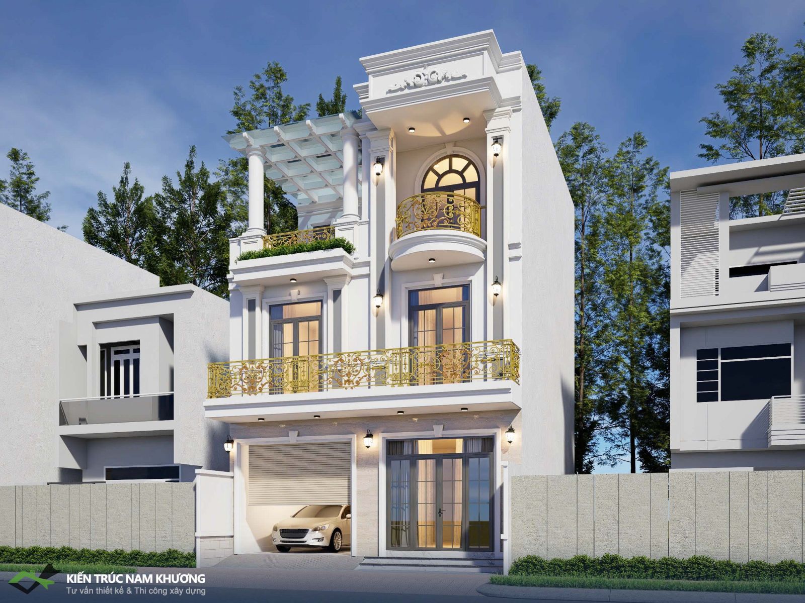 Thiết kế nhà phố phong cách tân cổ điển tại Củ Chi