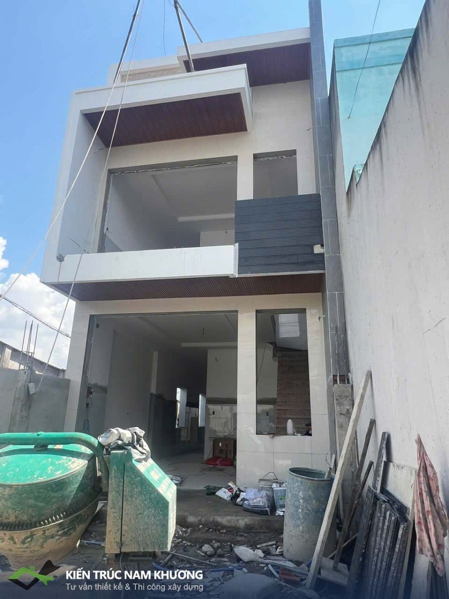 thi công nhà 1 trệt 1 lầu hiện đại