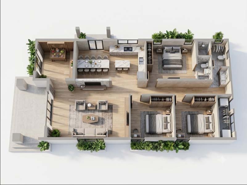 Thiết kế nhà 7 mét