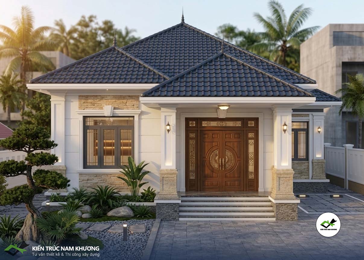 Thiết kế nhà cấp 4 mái Nhật tại Củ Chi