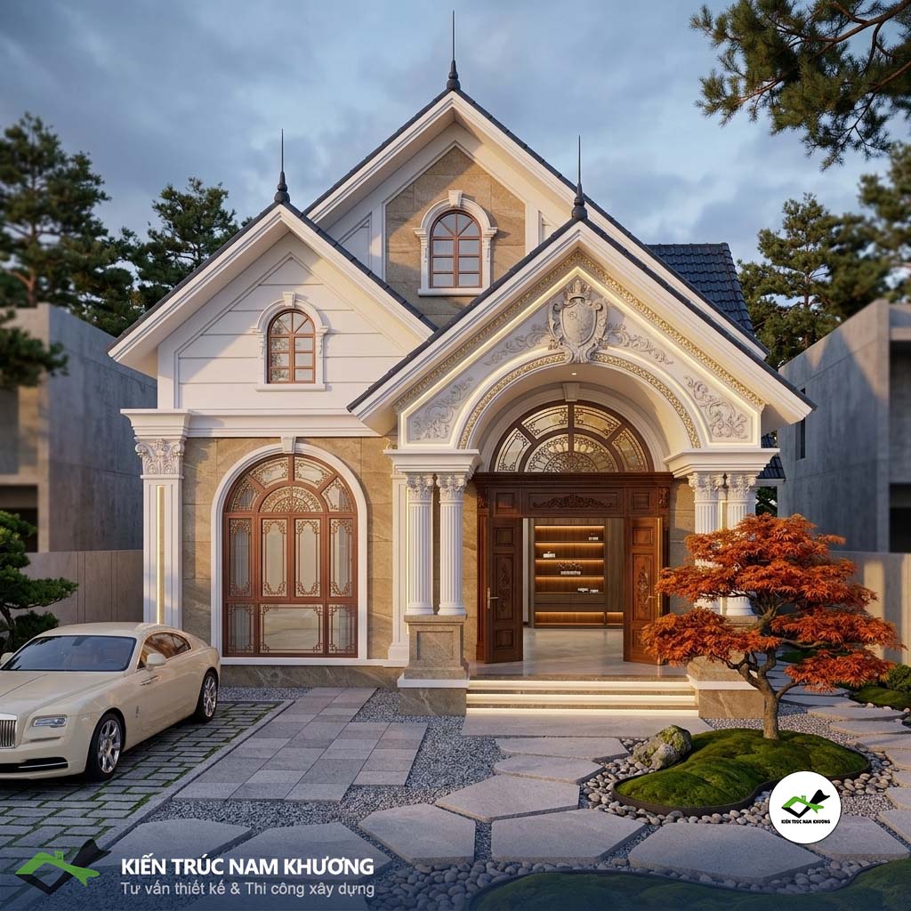 Thiết kế nhà cấp mái Nhật